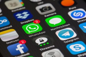 Verschiedene Apps Icons Whatsapp Hacker